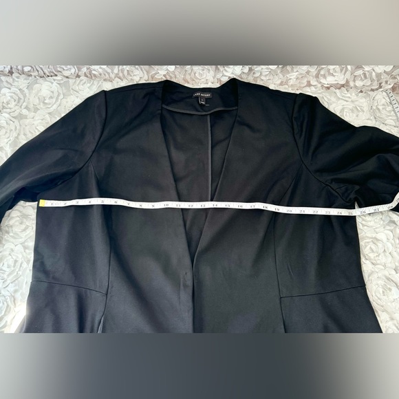 Lane Bryant Single Clasp Blazer Jacket Womens 24 Black Long Sleeve Career Coat - Picture 10 of 12